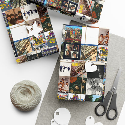 The Beatles Album Cover Collage Gift Wrap Paper