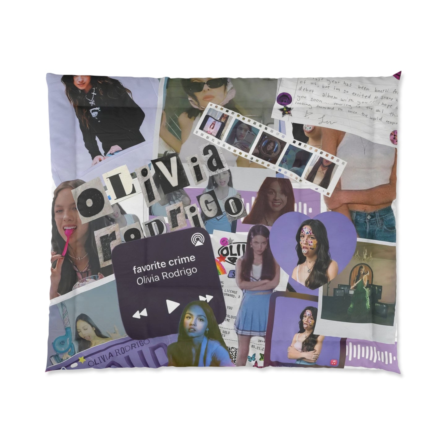 Olivia Rodrigo Deja Vu Collage Comforter