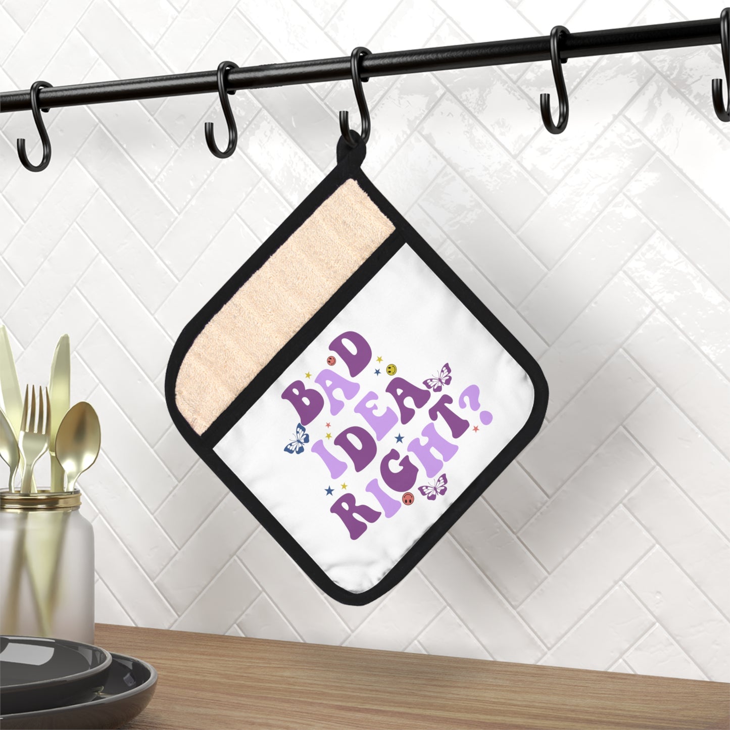 Olivia Rodrigo Bad Idea Right? Pot Holder with Pocket