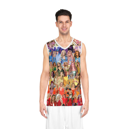 Britney Spears Rainbow Photo Collage Basketball Jersey