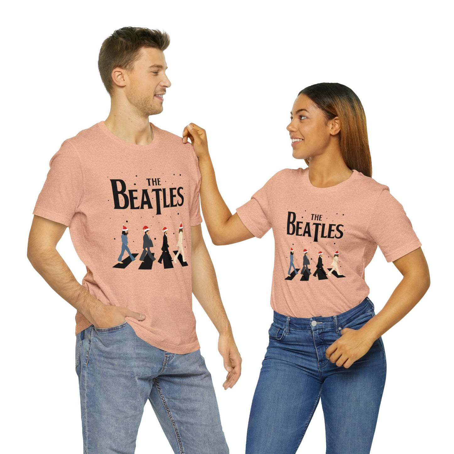 The Beatles Abbey Road Santas Unisex Jersey Short Sleeve Tee Shirt