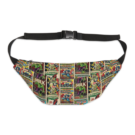 Marvel Comic Book Cover Collage Large Fanny Pack