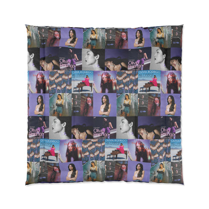 Olivia Rodrigo Album Cover Art Collage Comforter