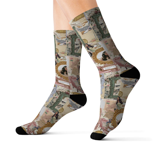 Lana Del Rey Victorian Collage Tube Socks