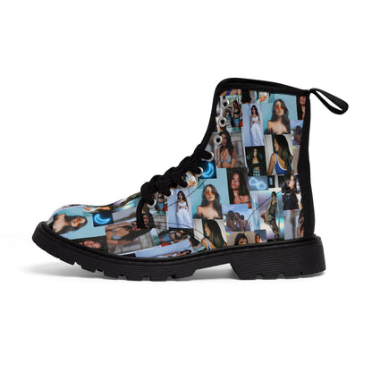 Madison Beer Mind In The Clouds Collage Women's Canvas Boots