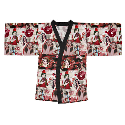 Lana Del Rey Cherry Coke Collage Long Sleeve Kimono Robe