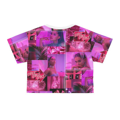 Ariana Grande 7 Rings Collage Crop Tee