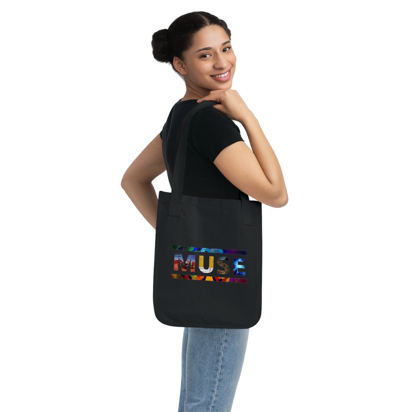 Muse Album Art Letters Organic Canvas Tote Bag