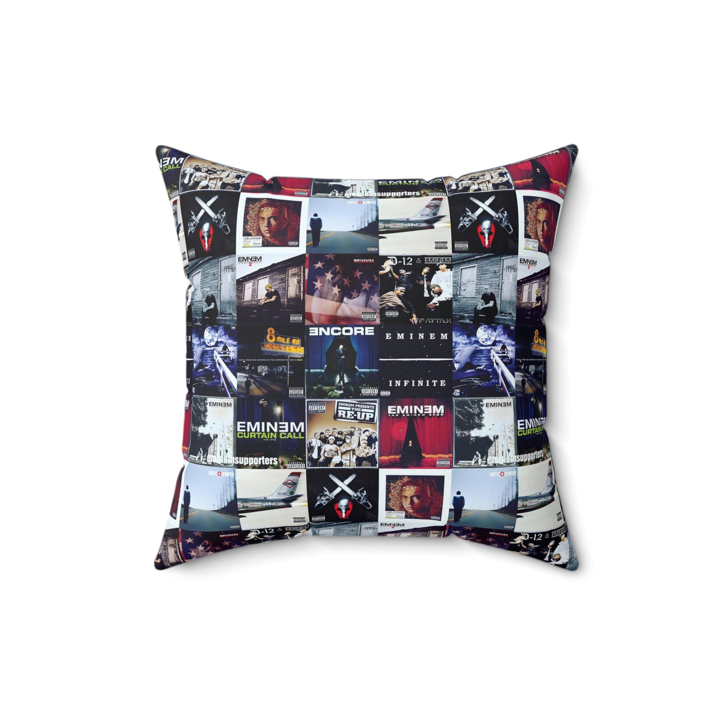 Eminem Album Art Cover Collage Spun Polyester Square Pillow