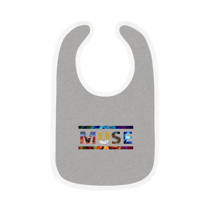 Muse Album Art Letters Baby Contrast Trim Jersey Bib