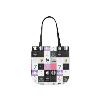 BTS Album Cover Art Collage Polyester Canvas Tote Bag