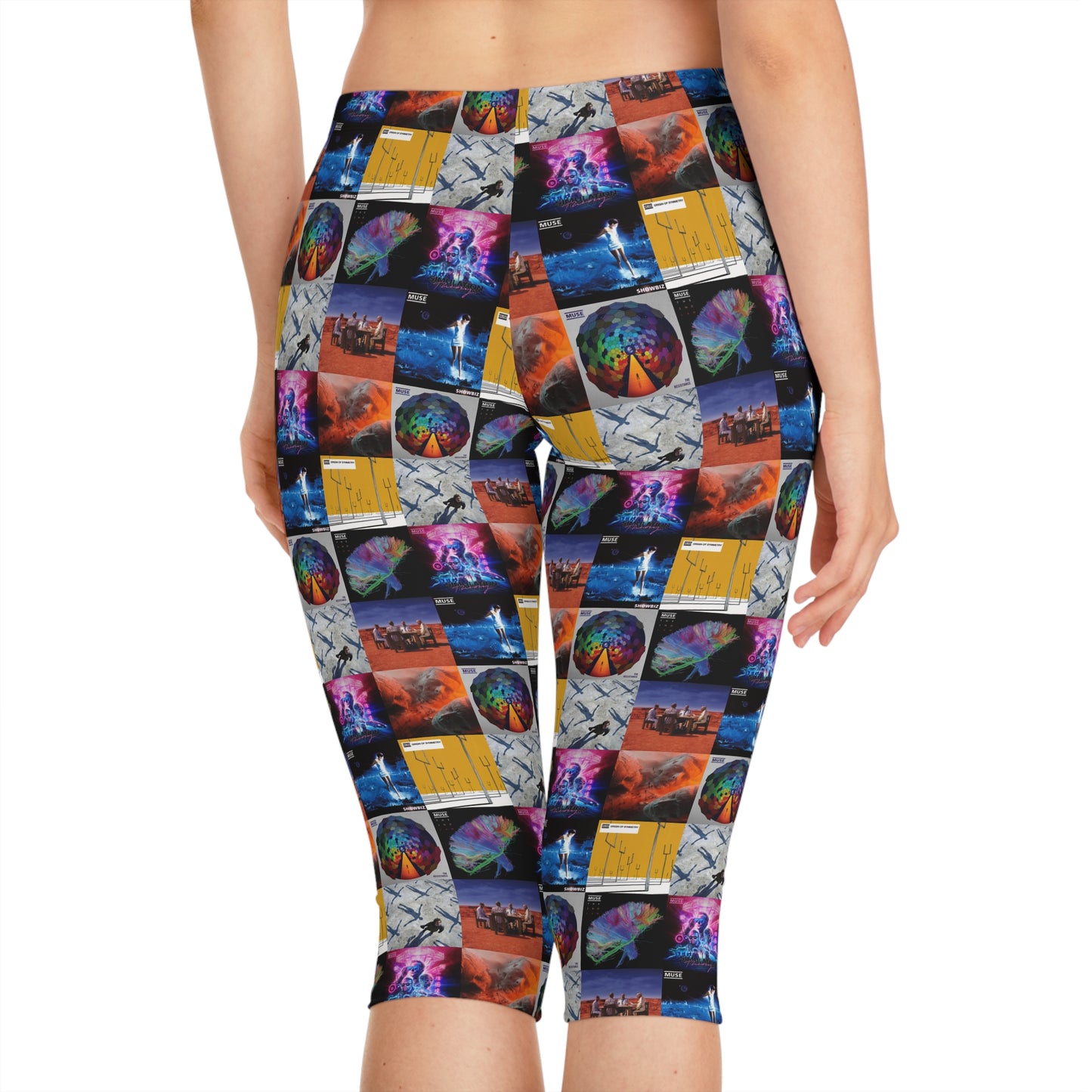 Muse Album Cover Collage Women's Capri Leggings