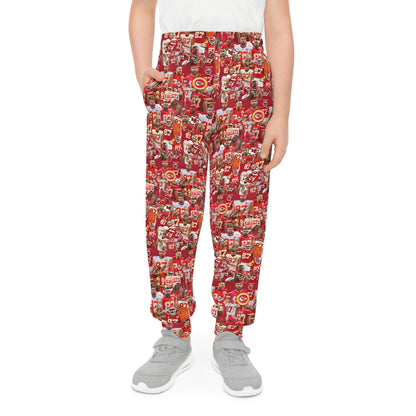 Travis Kelce Chiefs Red Collage Youth Joggers