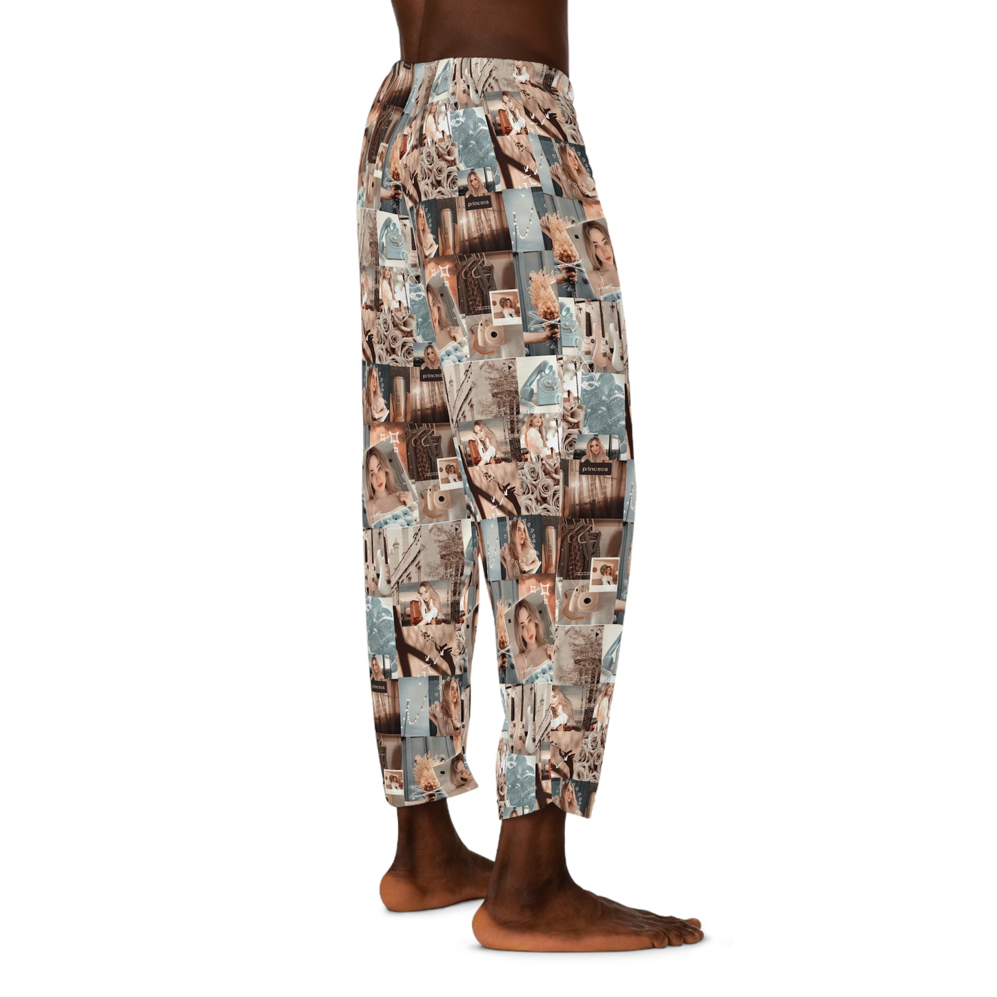 Sabrina Carpenter Peachy Princess Collage Men's Pajama Pants