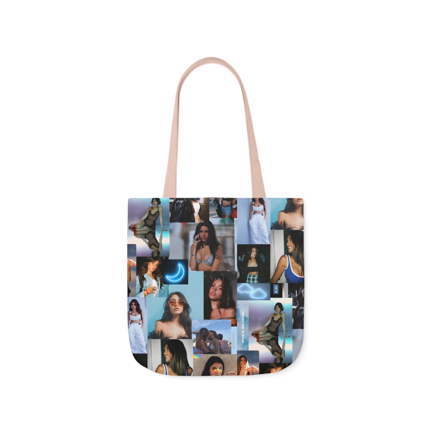 Madison Beer Mind In The Clouds Collage Polyester Canvas Tote Bag