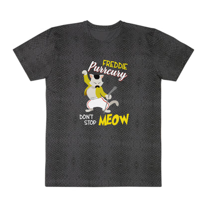 Queen Don't Stop Meow Freddie Purrcury Men's Fine Jersey Tee