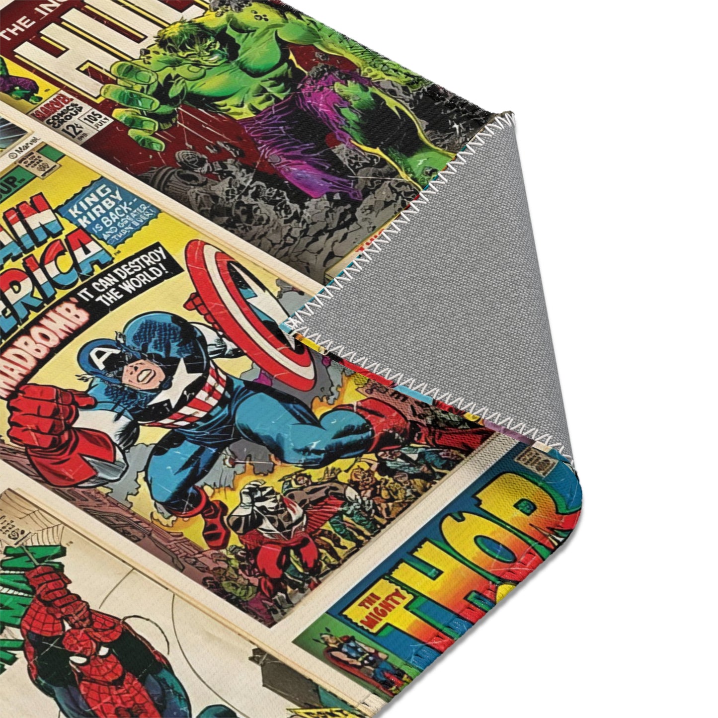 Marvel Comic Book Cover Collage Area Rug