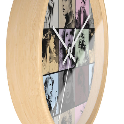 Taylor Swift Eras Collage Round Wall Clock