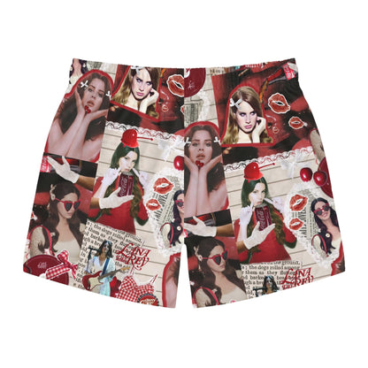 Lana Del Rey Cherry Coke Collage Men's Swim Trunks