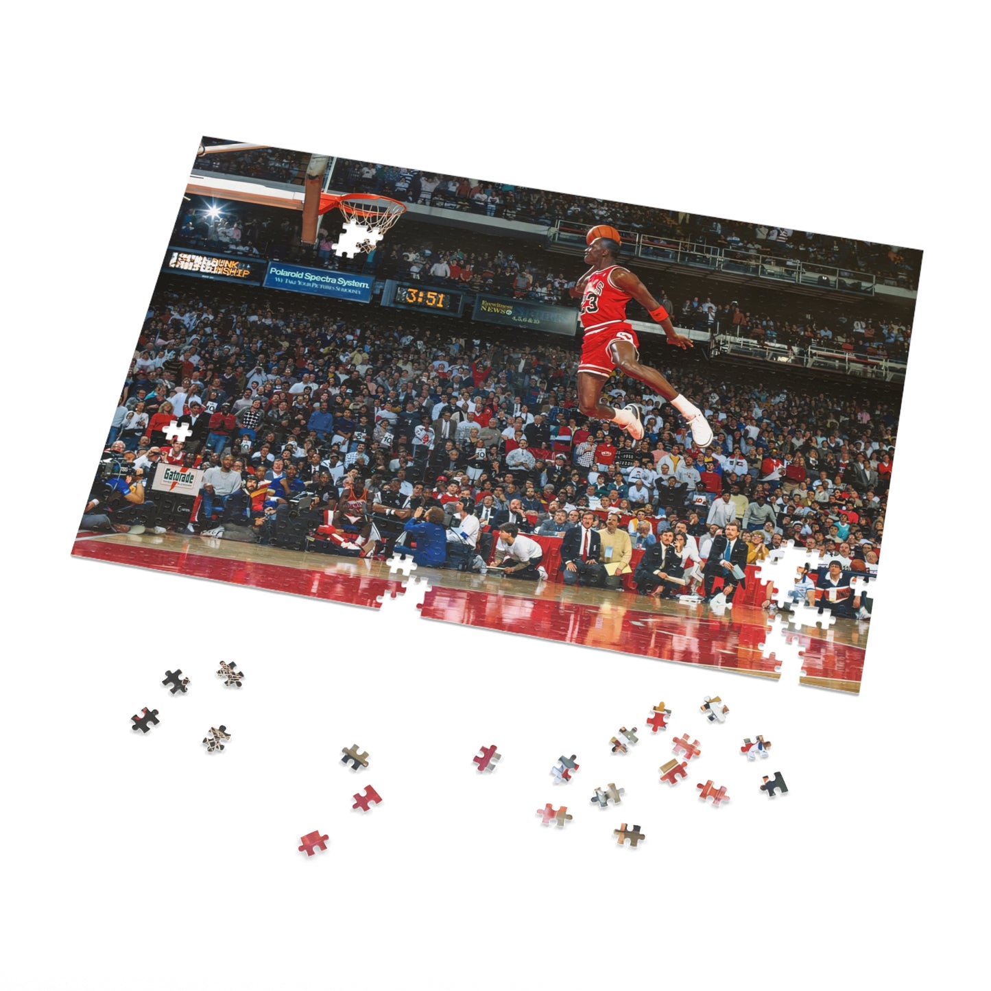 Michael Jordan Free Throw Line Slam Dunk Jigsaw Puzzle (30, 110, 252, 500,1000-Piece)