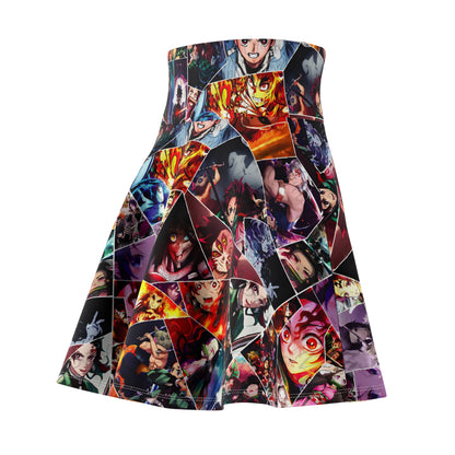 Demon Slayer Reflections Collage Women's Skater Skirt