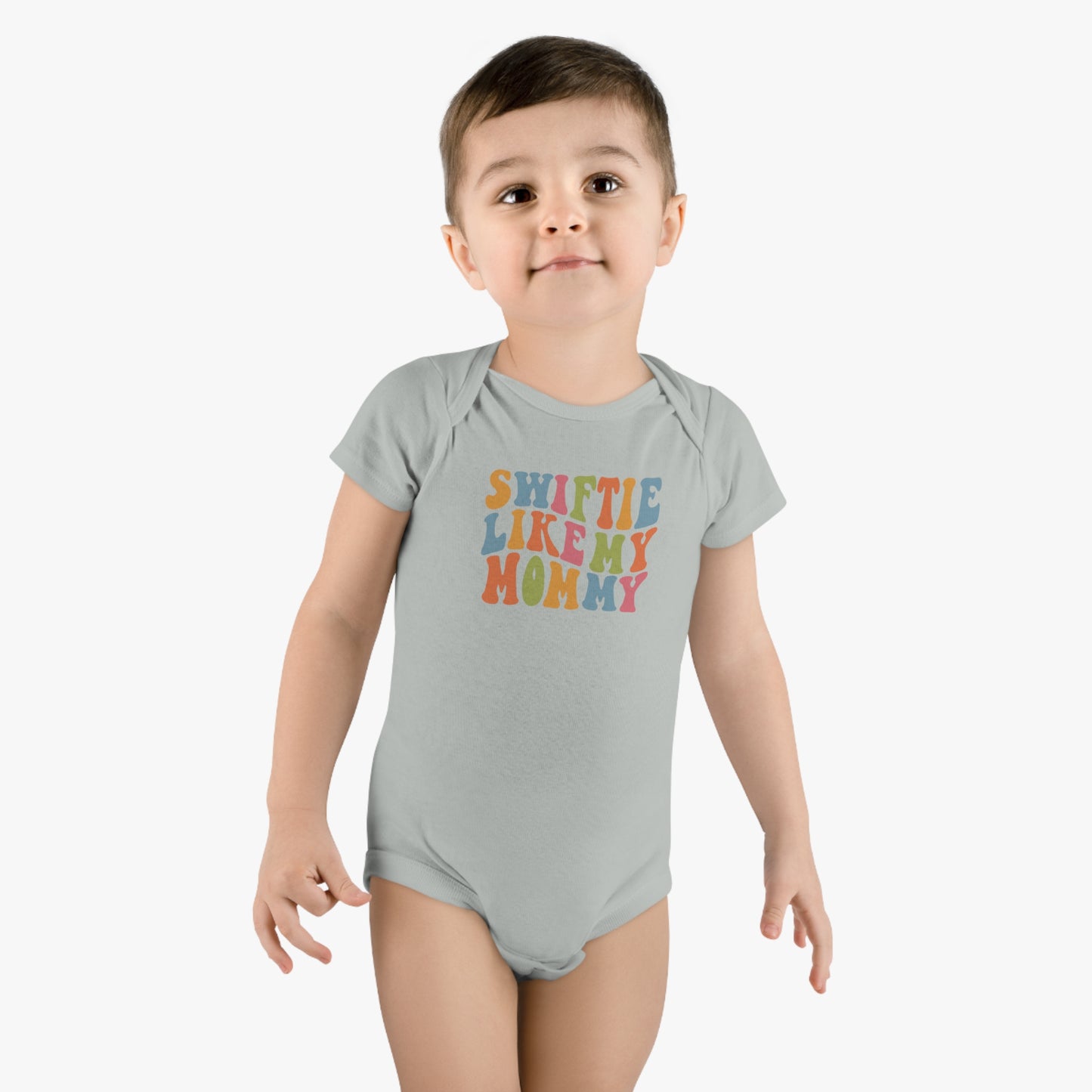 Taylor Swift Swiftie Like My Mommy Baby Short Sleeve Onesie