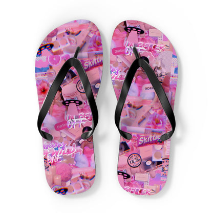 Ariana Grande Purple Vibes Collage Flip Flops