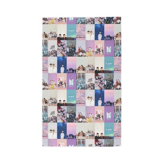 BTS Pastel Aesthetic Collage Dobby Rug