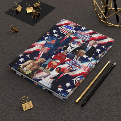 Donald Trump 2024 MAGA Montage Hardcover Journal Matte