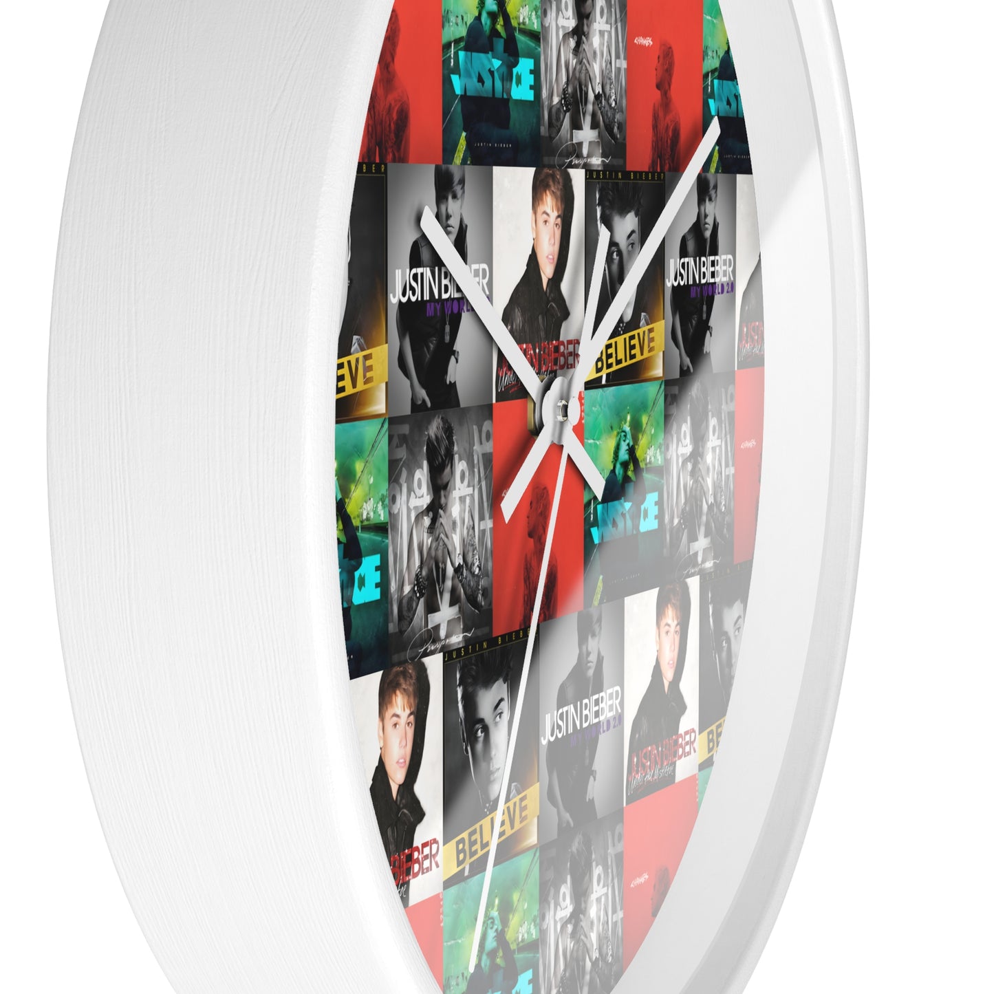 Justin Bieber Album Cover Collage Wall Clock