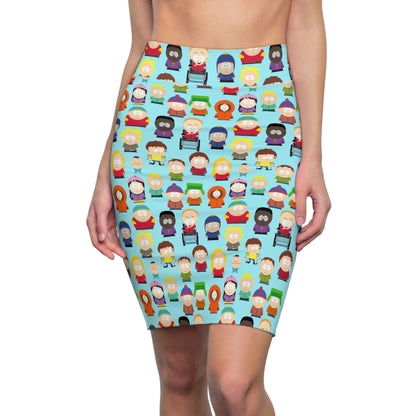 South Park School Kids Ensemble Women's Pencil Skirt