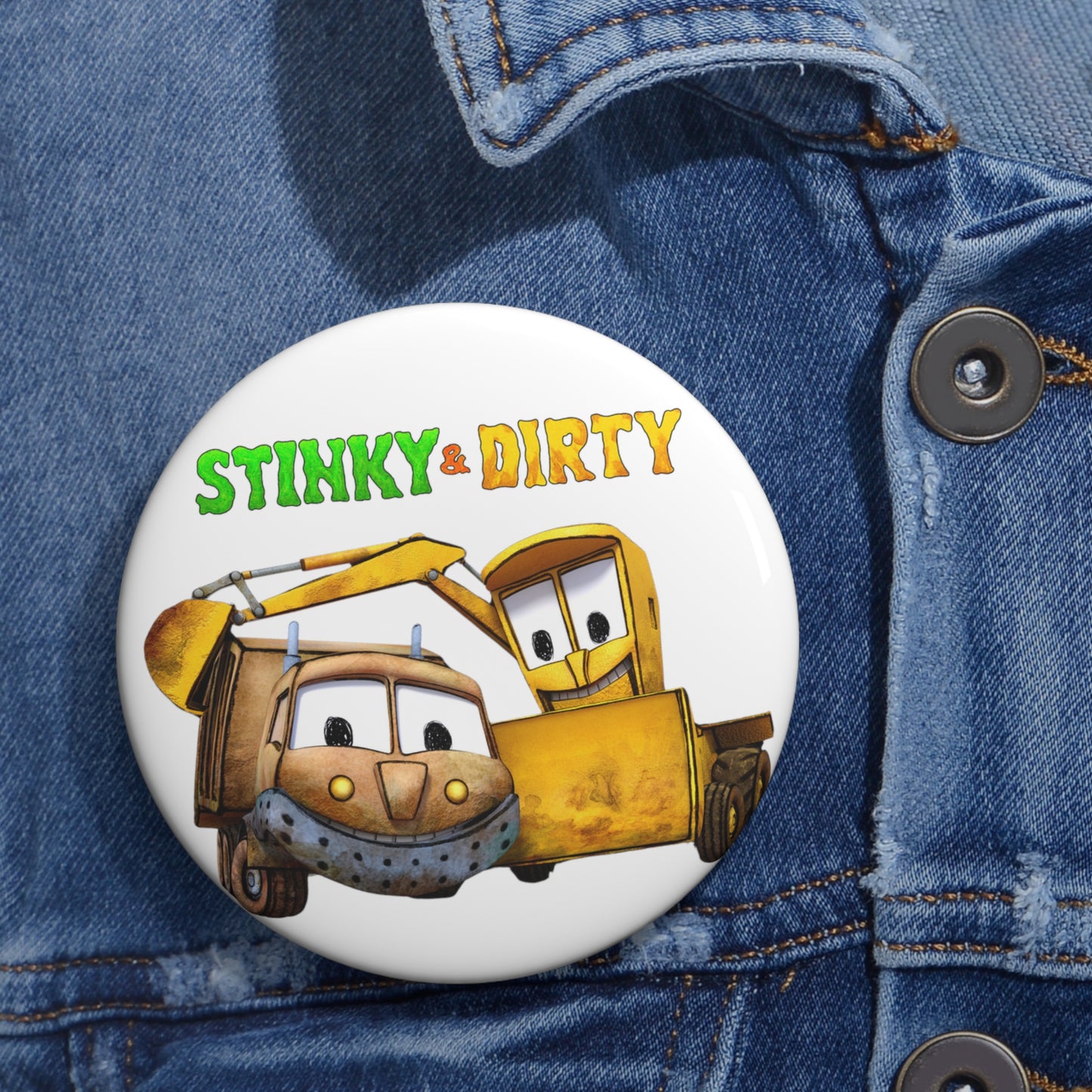 Stinky & Dirty Best Buds Custom Pin Buttons