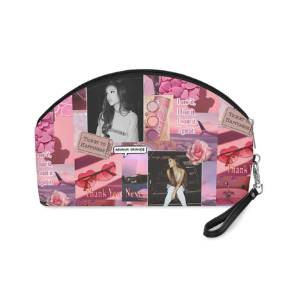 Ariana Grande Pink Aesthetic Collage Makeup Bag