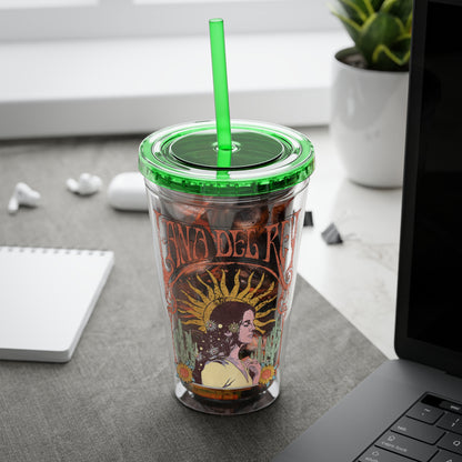 Lana Del Rey Vintage Artwork Sunsplash Tumbler with Straw