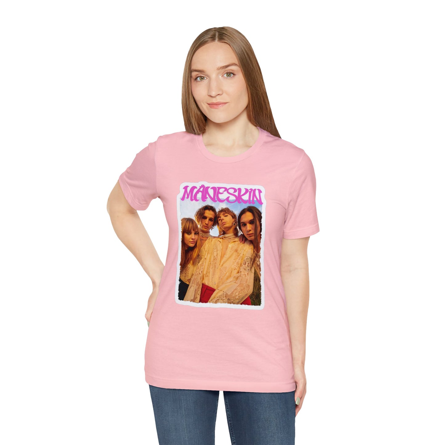 Måneskin Group Photo Unisex Jersey Short Sleeve Tee Shirt