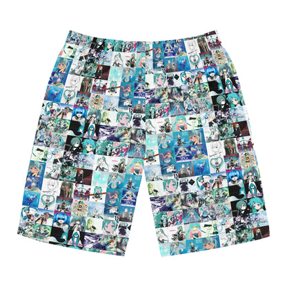 Hatsune Miku Album Cover Collage Men's Board Shorts