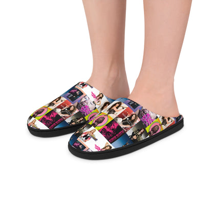 Miley Cyrus Album Cover Collage Women's Indoor Slippers