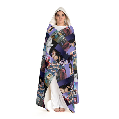 Olivia Rodrigo Album Art Collage Hooded Sherpa Fleece Blanket