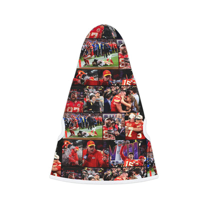 Kansas City Chiefs Superbowl LVIII Championship Victory Collage Pet Hoodie