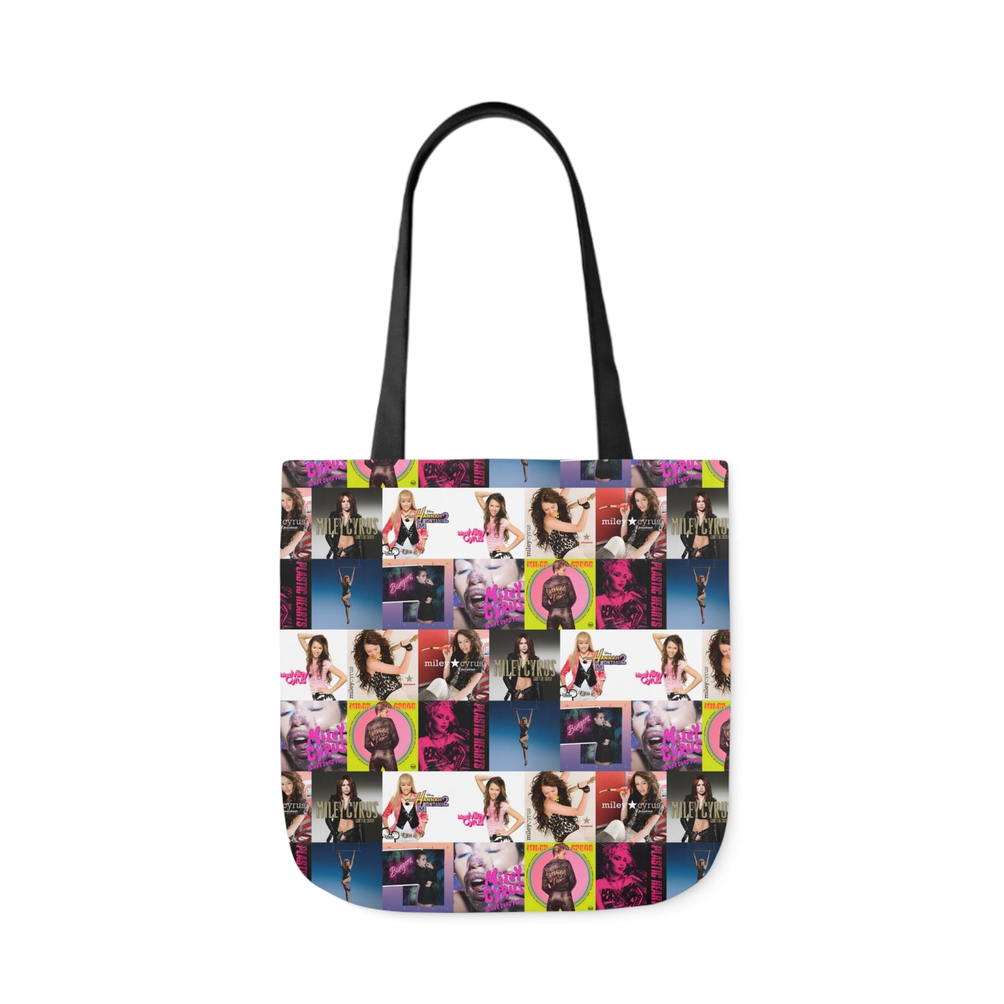 Miley Cyrus Album Cover Collage Polyester Canvas Tote Bag