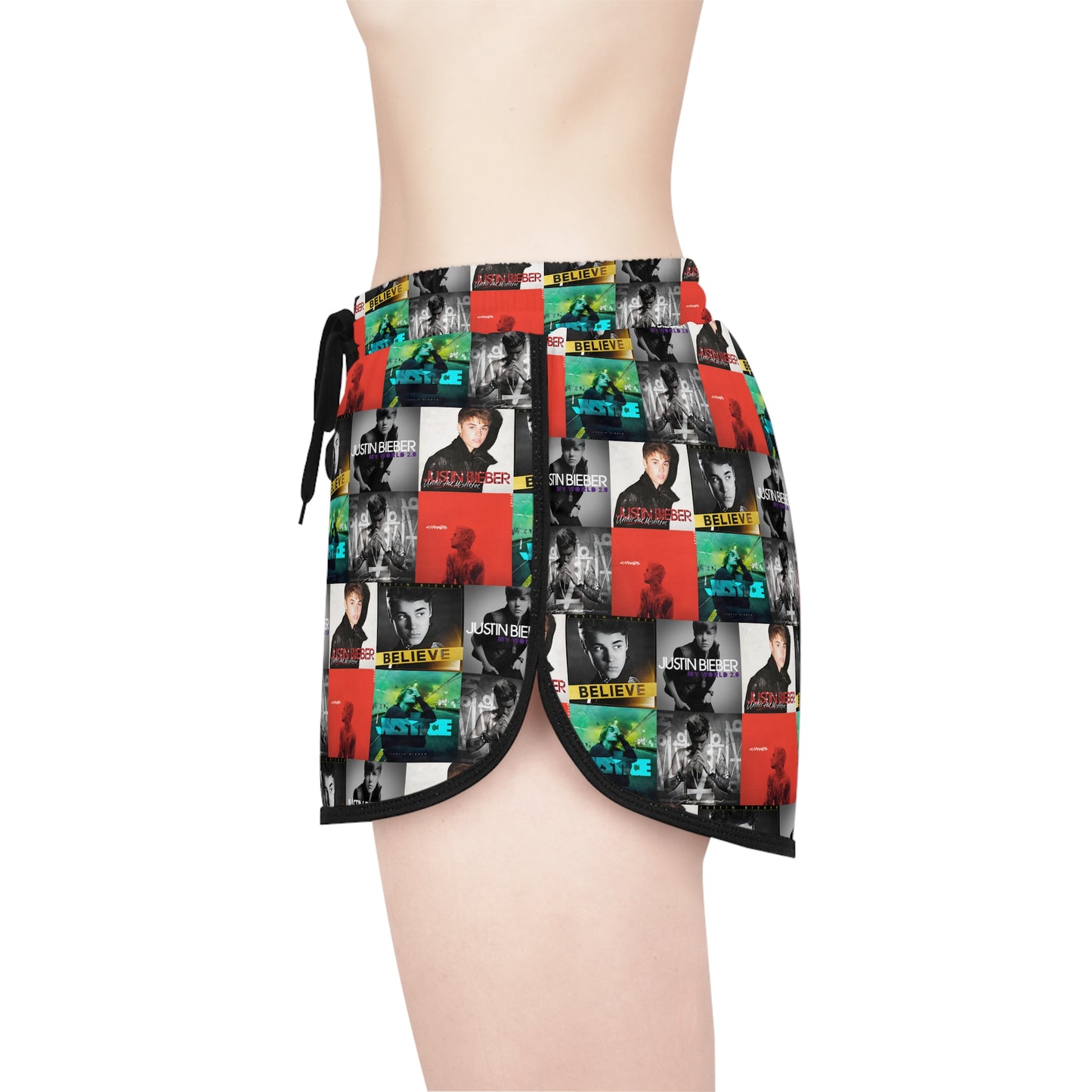 Justin Bieber Album Cover Collage Women's Relaxed Shorts