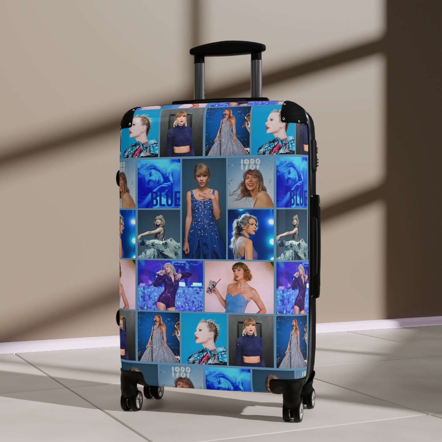 Taylor Swift Blue Aesthetic Collage Suitcase