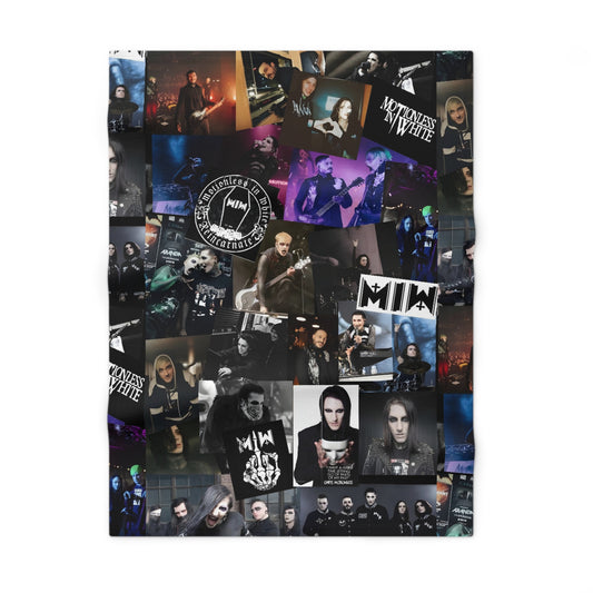 Motionless In White Photo Collage Soft Fleece Baby Blanket