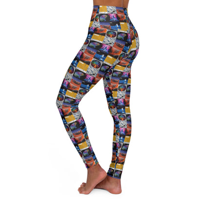 Muse Album Cover Collage High Waisted Yoga Leggings