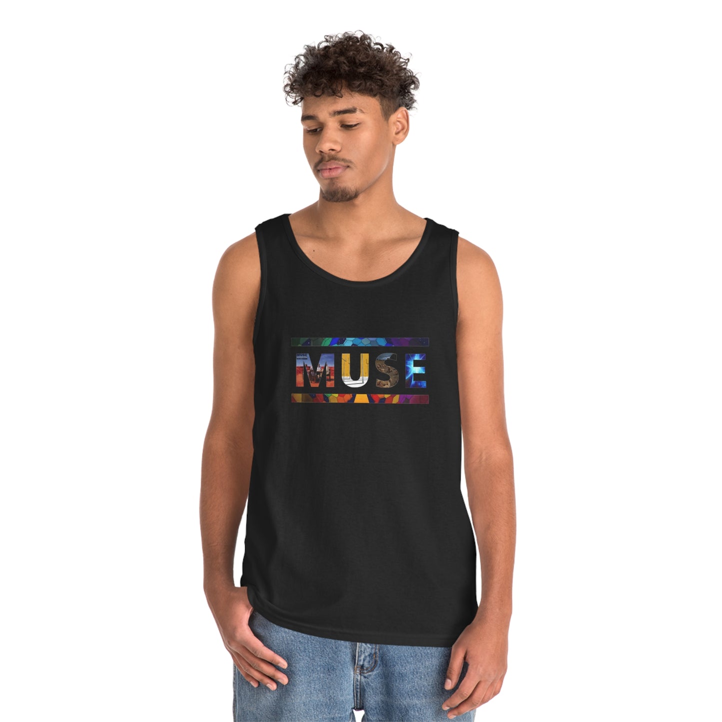 Muse Album Art Letters Unisex Heavy Cotton Tank Top