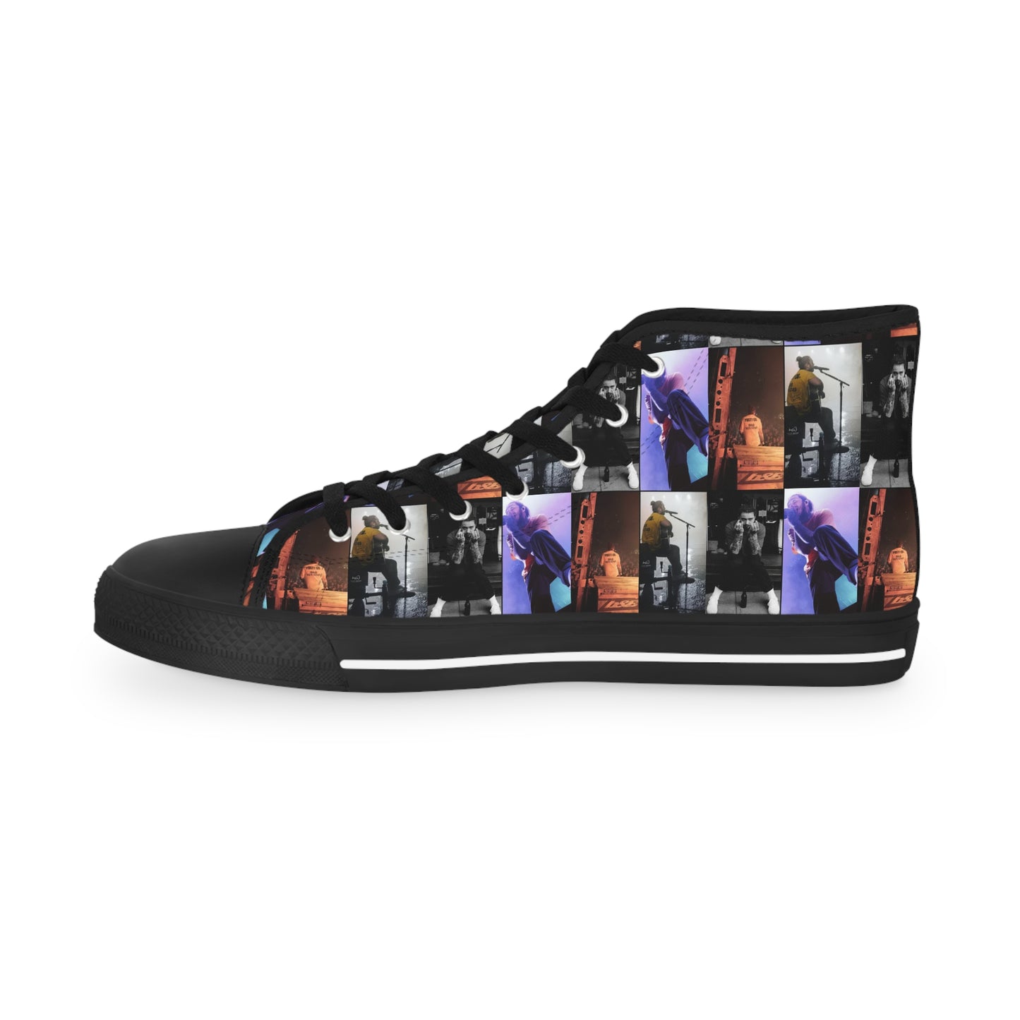 Post Malone On Tour Collage Men's High Top Sneakers
