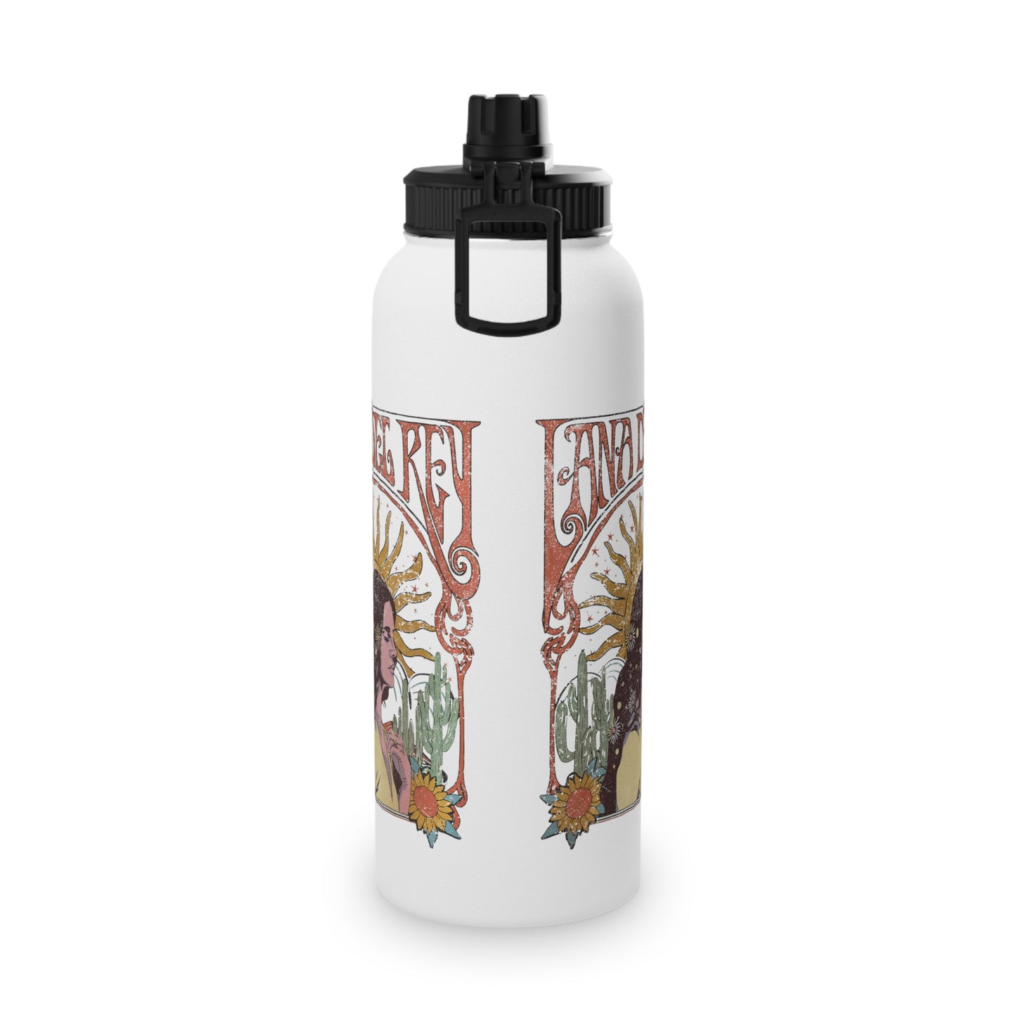 Lana Del Rey Vintage Artwork Stainless Steel Sports Lid Water Bottle