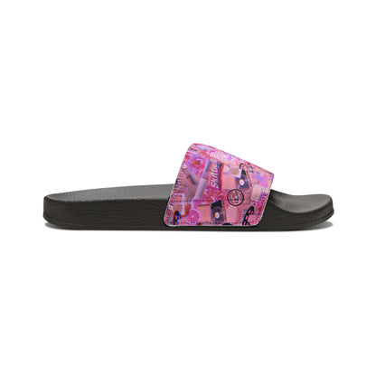 Ariana Grande Purple Vibes Collage Youth Slide Sandals