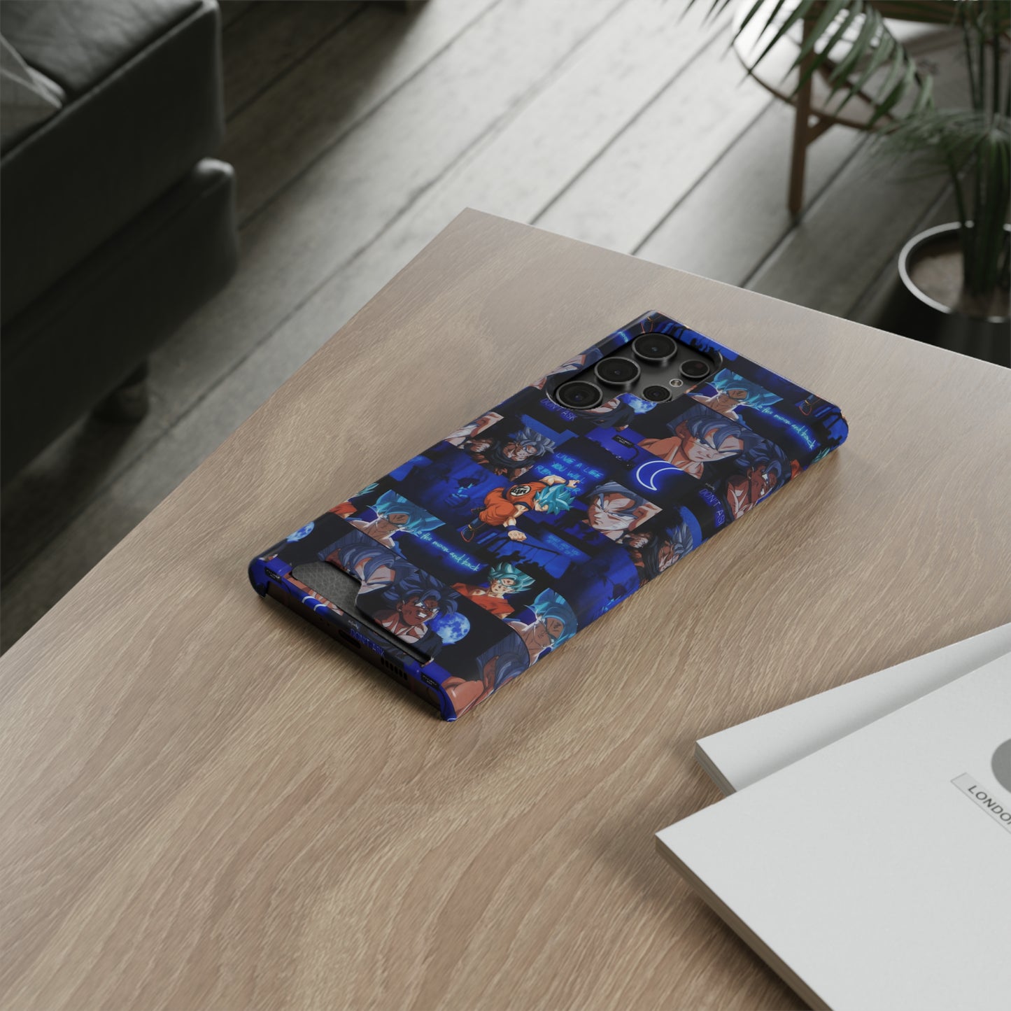 Dragon Ball Z Saiyan Moonlight Collage Phone Case With Card Holder