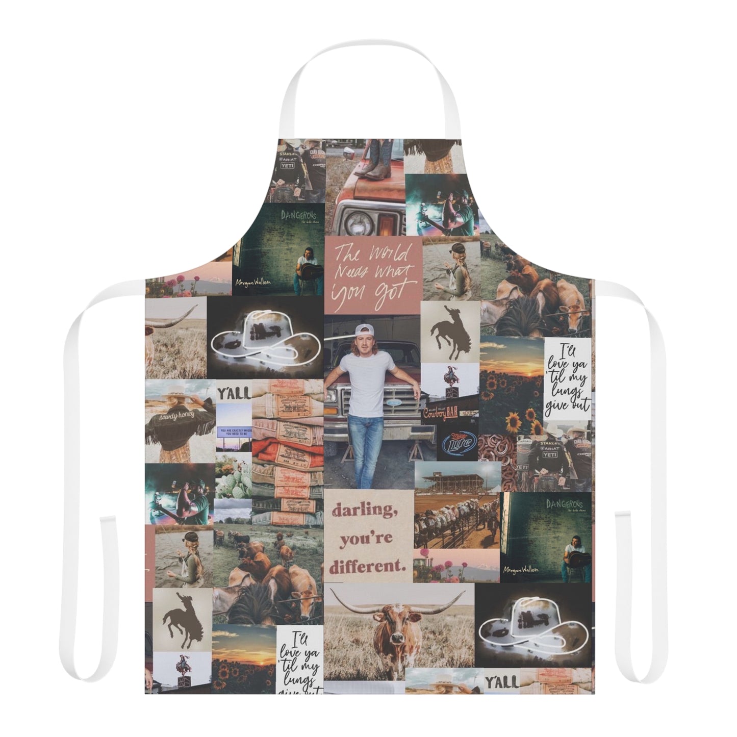 Morgan Wallen Darling You're Different Collage Apron